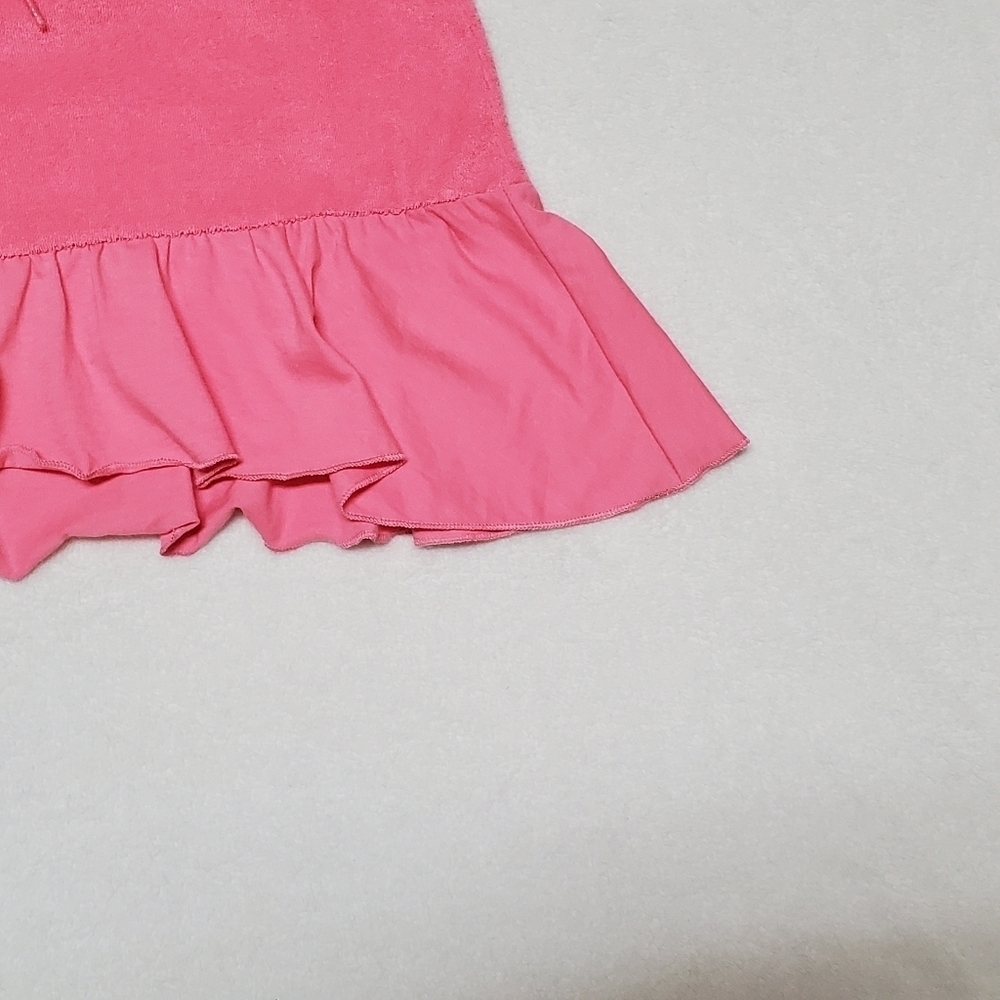 90s Vintage Maurices Bubblegum Pink Terrycloth Extra Low Rise Ultra Mini Skirt M - Picture 7 of 14